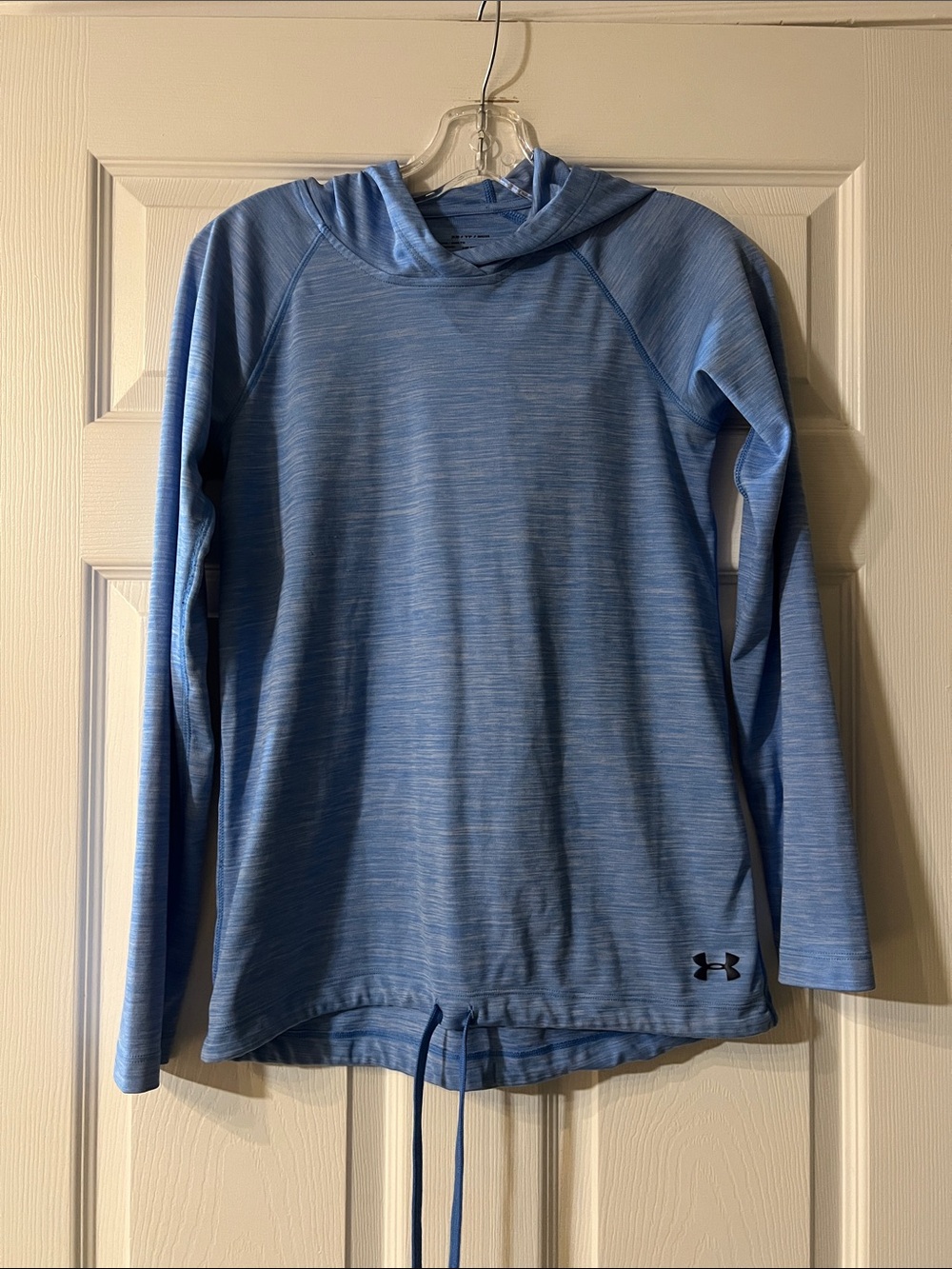 Under Armour Light Blue Heather Girls' Hooded Performance Pullover